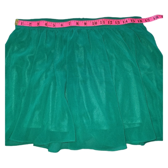 Green Chiffon Mini Skirt From Forever 21 - Picture 4 of 7